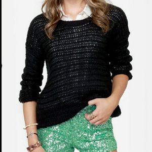 Cute mint sequin shorts